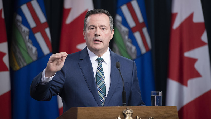 Premier Jason Kenney speaks on March 17, 2020.