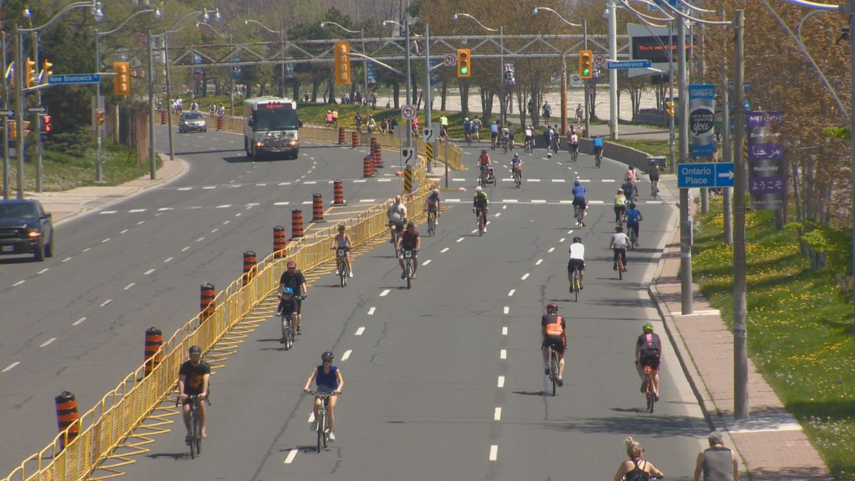 Toronto's ActiveTO initiative -- which aims to allow residents to exercise outdoors with space to physically distance -- closed vast sections of major Toronto Streets including Lakeshore Boulevard East, Lakeshore Boulevard West and Bayview Avenue.