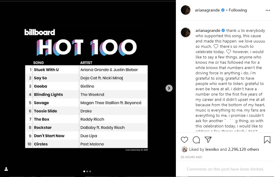 Ariana Grande/Instagram