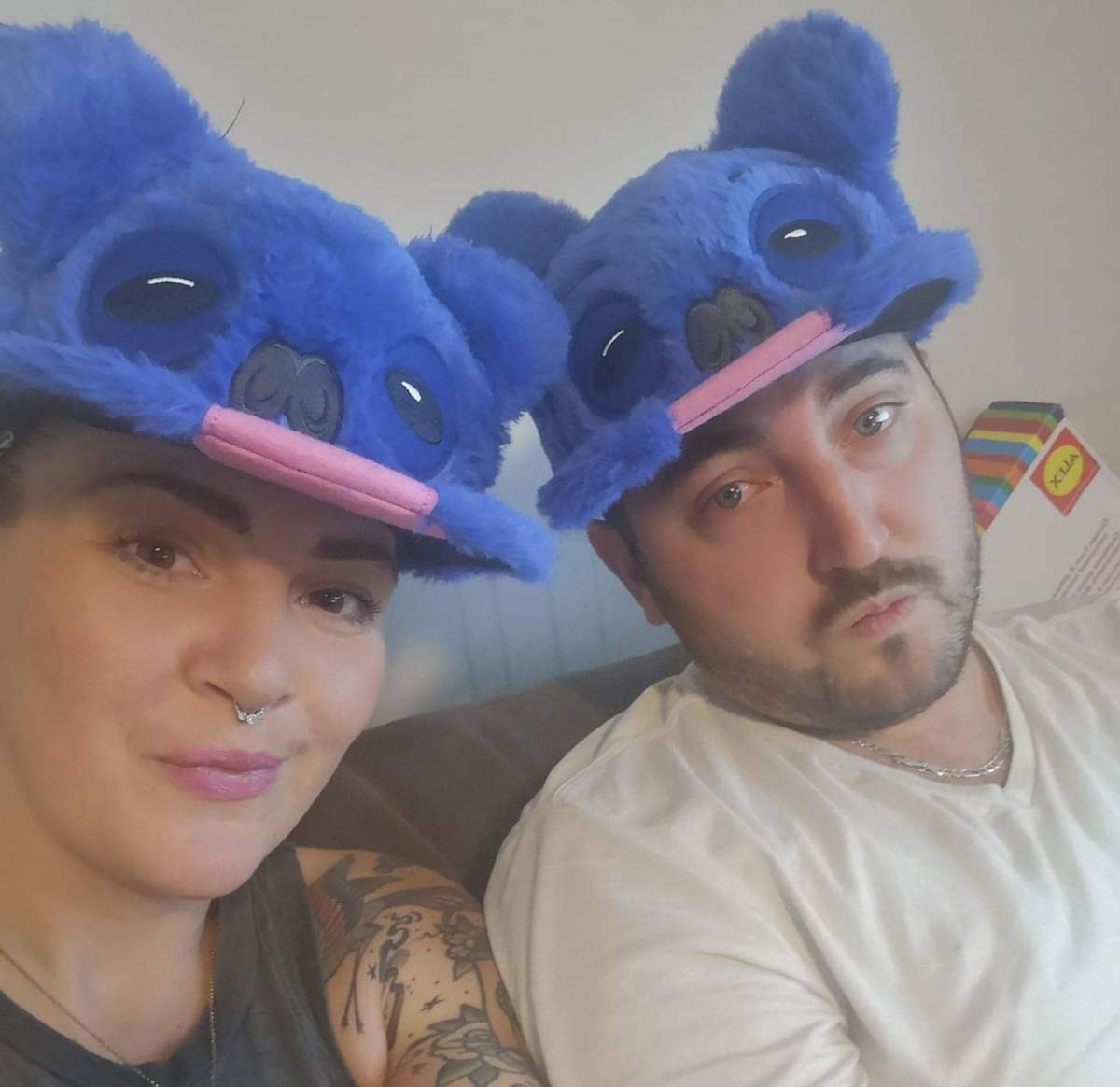 Brendon and Stacy Desjardins playing Bingo Toonz from their home in Edmonton, Alta.