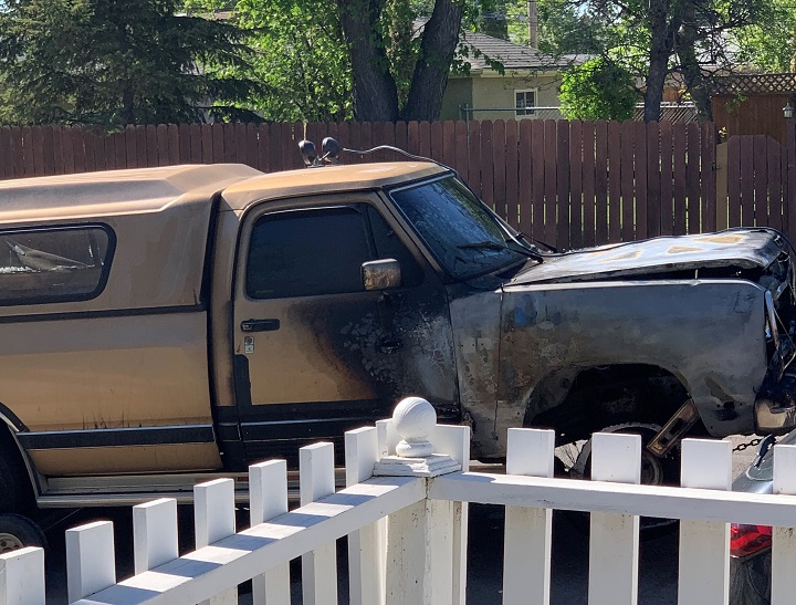 Police on patrol discovered a burning vehicle Wednesday morning in the area of 13th Avenue and Embury Street.