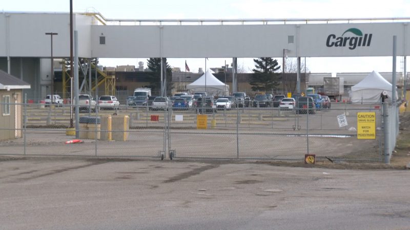 The Cargill meat-packing plant in High River, Alta., on Monday, May 4, 2020.