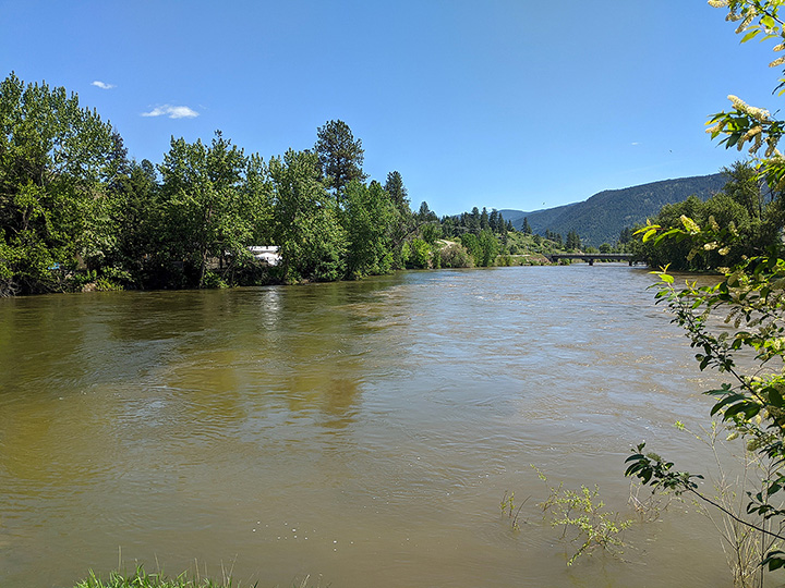 The confluence of the Granby and Kettle Rivers on May 27, 2020.