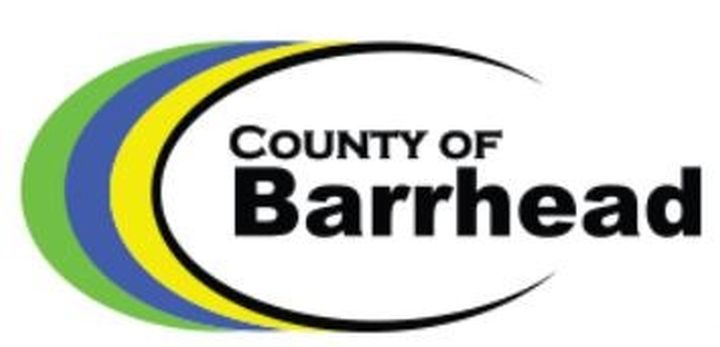 A file photo of the logo for the County of Barrhead in Alberta.