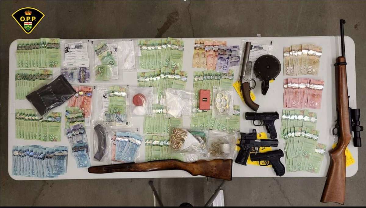 OPP seized drugs and guns during a raid of a Deseronto home.