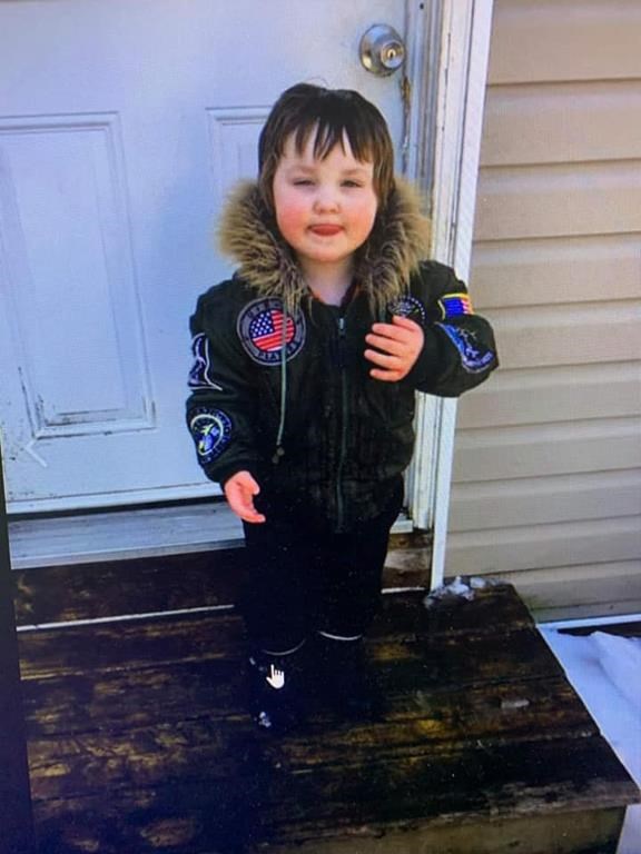 The search for a missing three-year-old boy, shown here is this undated handout image provided by the Truro police department's Facebook page, is into its second day in Truro, N.S., led by ground and air rescue teams. Truro police say the boy named Dylan disappeared Wednesday afternoon and a search began at about 1:30 p.m. with police and fire services, ground search and rescue crews and provincial emergency management involved.