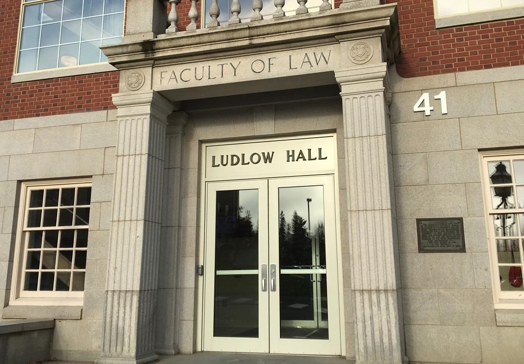 The exterior of Ludlow Hall at the University of New Brunswick in Fredericton, N.B., is shown on Wednesday, October 30, 2019. The University of New Brunswick is stripping George Duncan Ludlow's name from its law faculty building in Fredericton because of connections to slavery and Indigenous abuse.