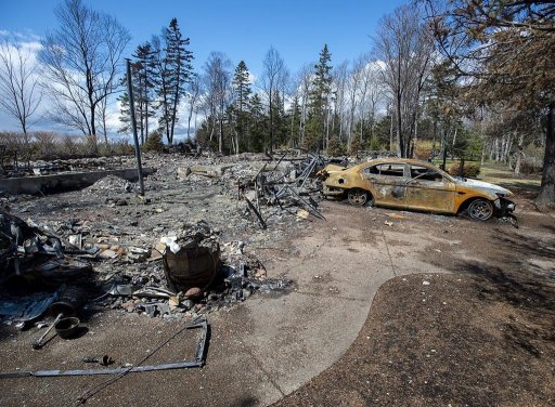 A fire-destroyed property registered to Gabriel Wortman at 200 Portapique Beach Rd. is seen in Portapique, N.S., on Friday, May 8, 2020. THE CANADIAN PRESS/Andrew Vaughan