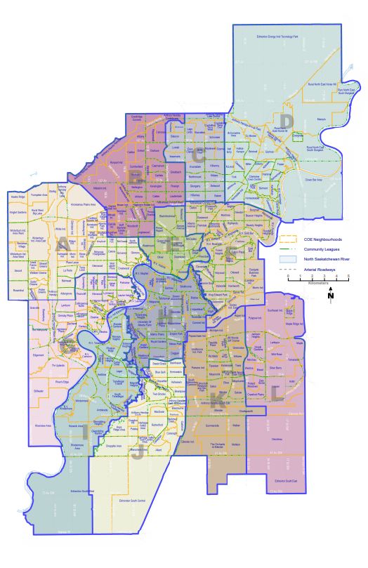 Edmonton City Council To Consider A Dramatically Redrawn Ward Map   Edmonton Ward Boundary 