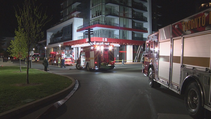 Toronto firefighters on the scene Thursday.