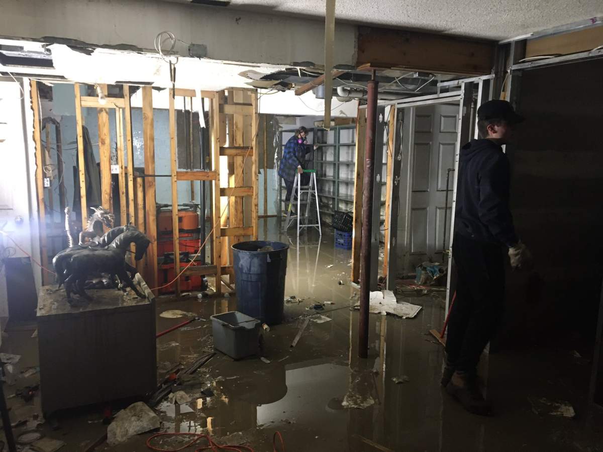 A shot of Karl Behrisch’s flooded basement in Fort McMurray.