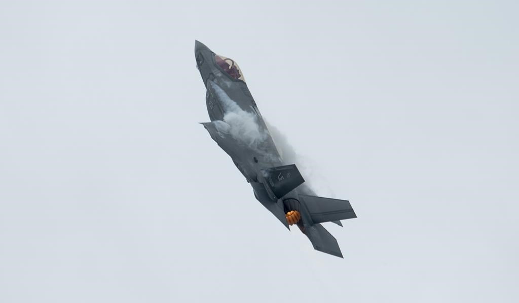 The federal government has made another multimillion-dollar investment into the development of the F-35 stealth fighter despite no guarantee it will buy the aircraft. An F-35A Lightning II fighter jet practises for an air show appearance in Ottawa, Friday, Sept. 6, 2019.