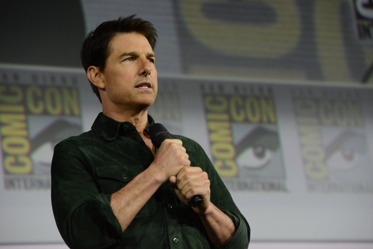 Tom Cruise makes a surprise appearance to discuss 'Top Gun: Maverick' during 2019 Comic-Con International at San Diego Convention Center on July 18, 2019 in San Diego, California.
