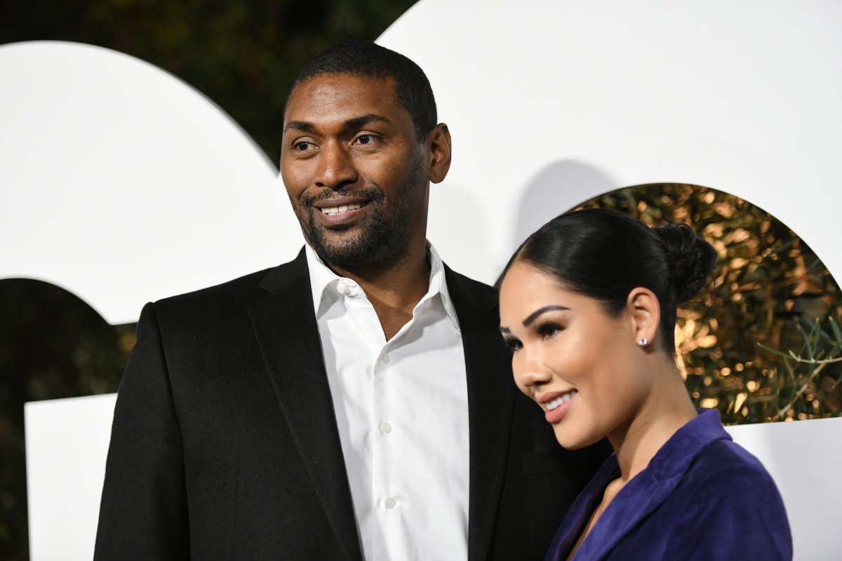 Metta World Peace and Maya Ford Artest arrive at the 2019 GQ Men Of The Year event at The West Hollywood Edition on December 05, 2019 in West Hollywood, California. 