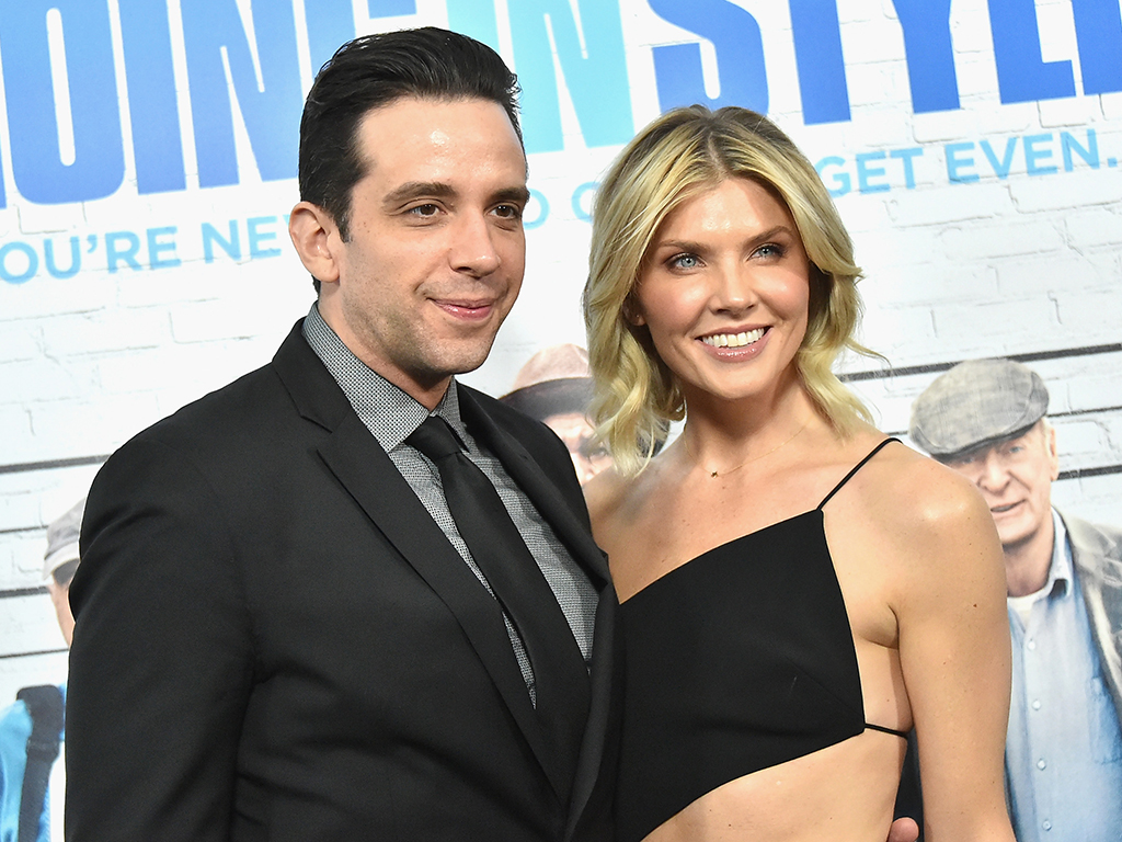 Nick Cordero and Amanda Kloots attend the 'Going in Style' New York premiere at SVA Theatre on March 30, 2017 in New York City.