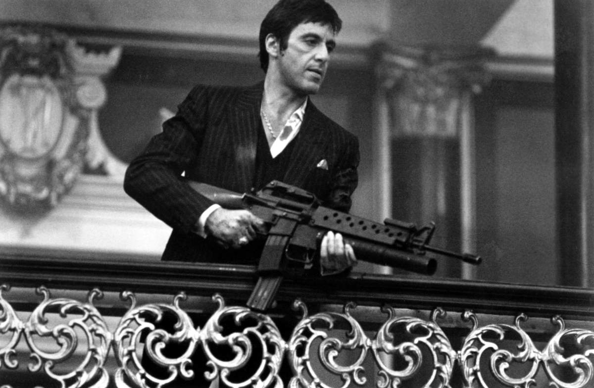 Actor Al Pacino stars in 'Scarface' (1983).
