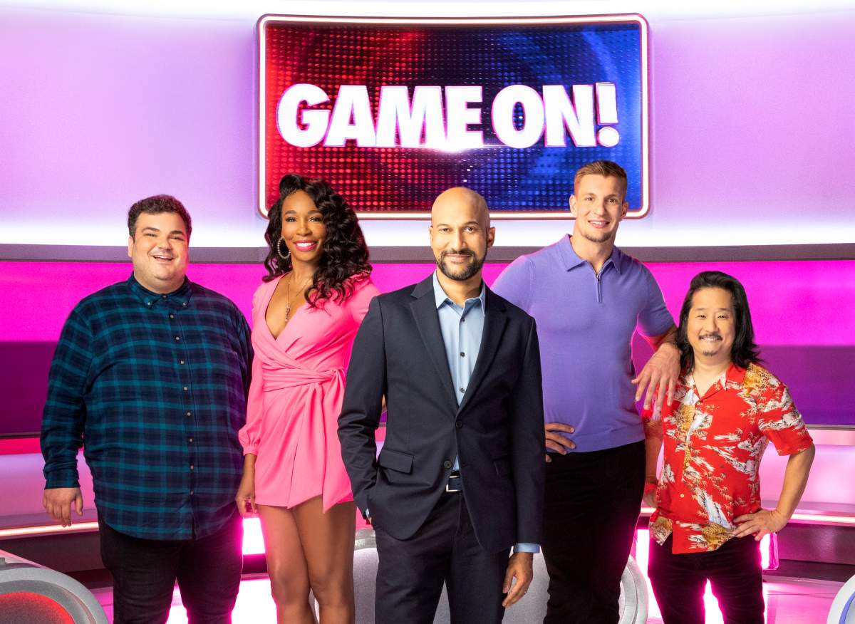 Pictured (L-R): Ian Karmel, Venus Williams, Keegan-Michael Key, Rob Gronkowski and Bobby Lee.
