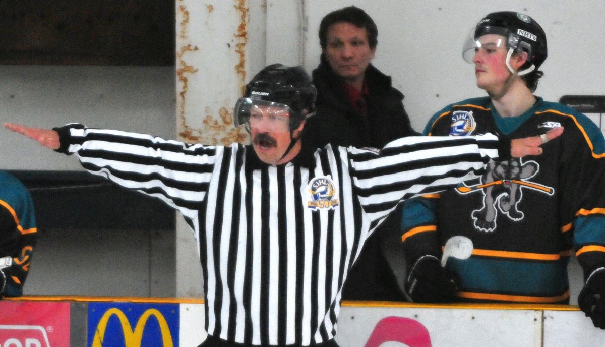 After nearly 45 years of officiating hockey, Bruce Skilliter refereed his last SJHL game in November 2019.