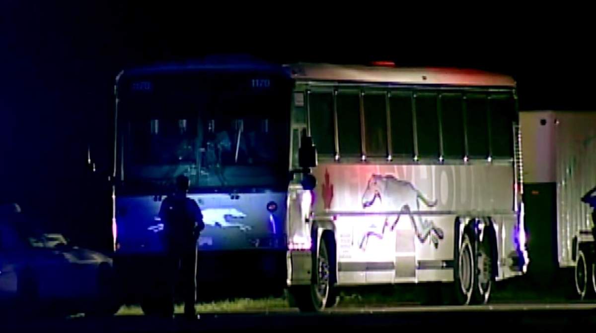 Greyhound bus murder.