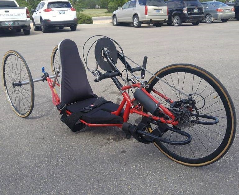 Winnipeg police are asking for the public's help tracking down a handcycle stolen from a downtown apartment block earlier this month.