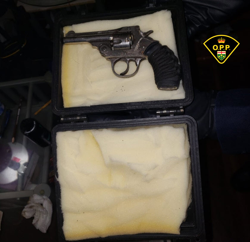 OPP say they seized a loaded handgun and drugs from a Napanee, Ont., apartment Thursday.