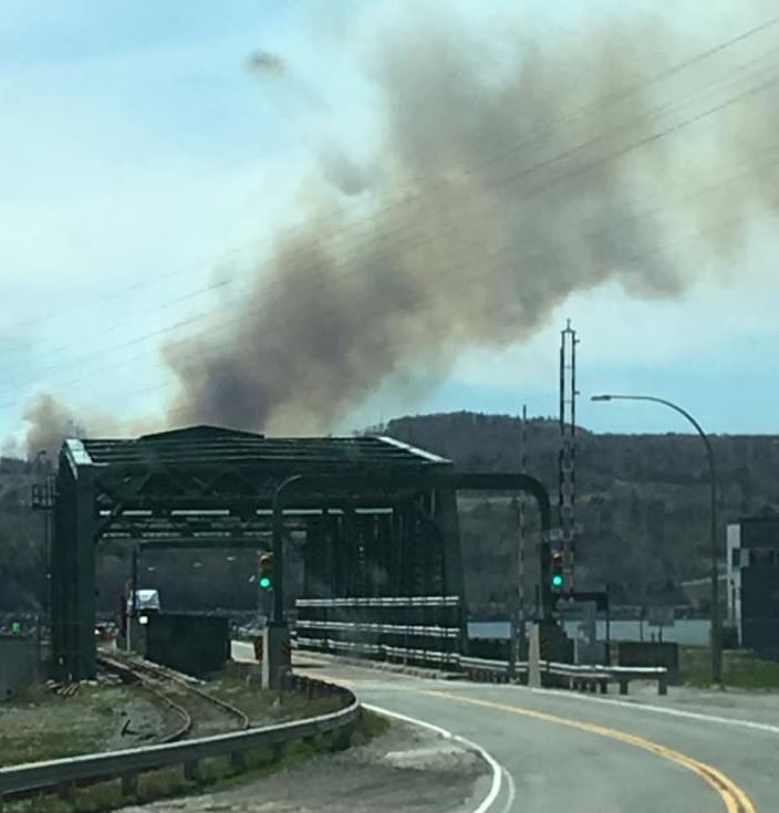 The wildfire in Havre Boucher, N.S., is 50 hectares in size, according to Nova Scotia's Department of Lands and Forestry. 