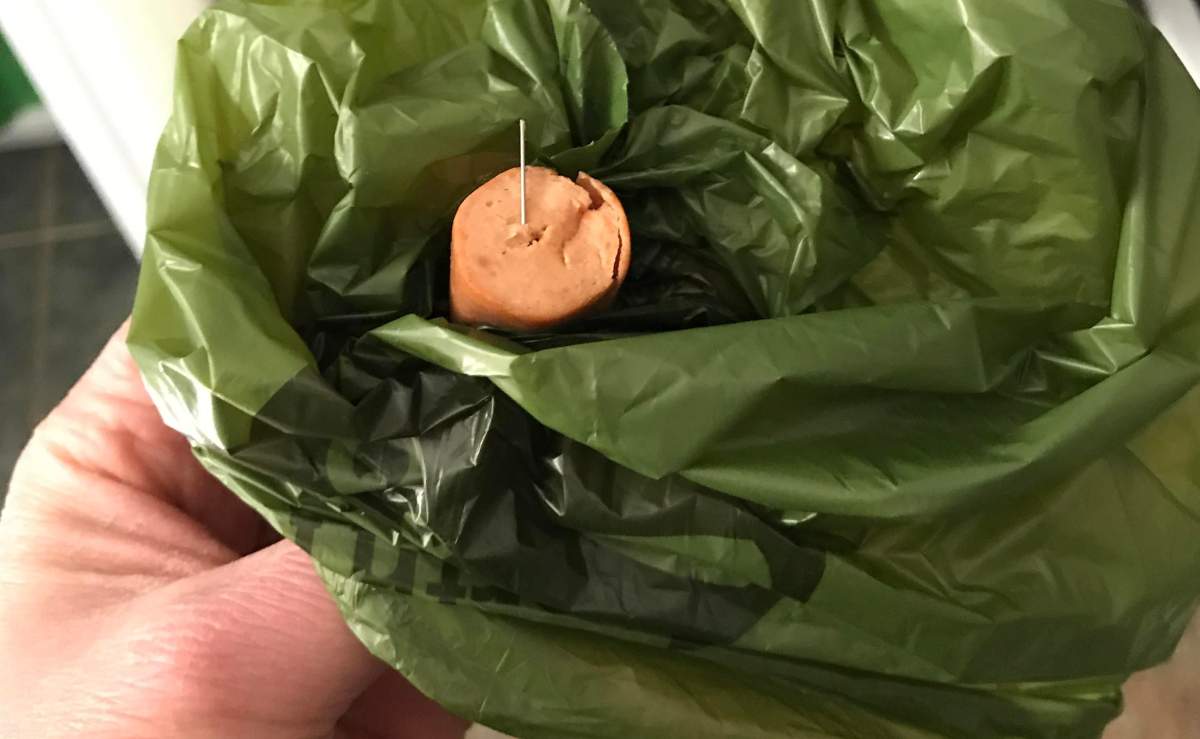A woman found a hot dog with a pin in it in Calgary's Fish Creek Provincial Park on Monday, May 25, 2020, according to police.