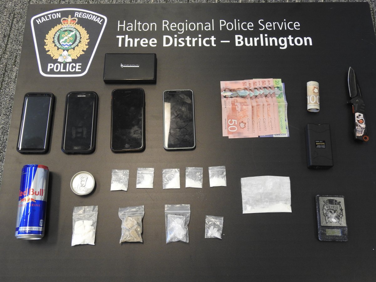 Halton Regional Police seized several items during a recent drug bust in Burlington.
