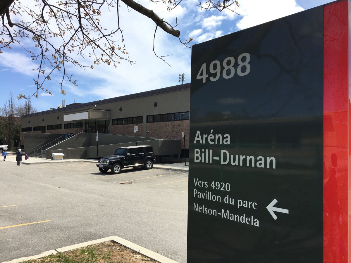 Bill-Durnan arena in Côte-des-Neiges where a mobile clinic will be set up on Wednesday.