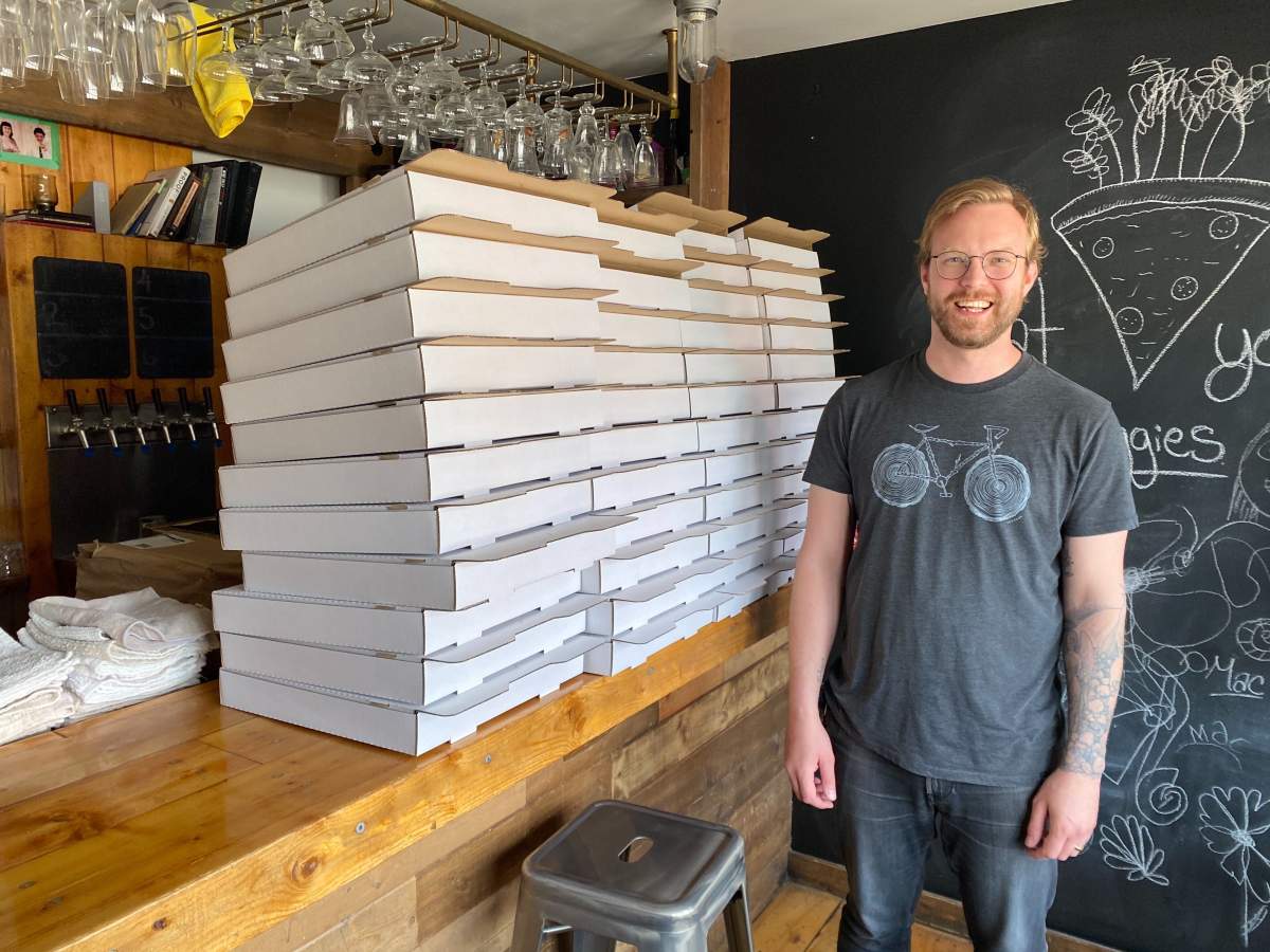 Brayden Kozak, the owner of Three Boars in Edmonton, launched High Dough, a Detroit-style pizzeria, as an alternative venture amid COVID-19.