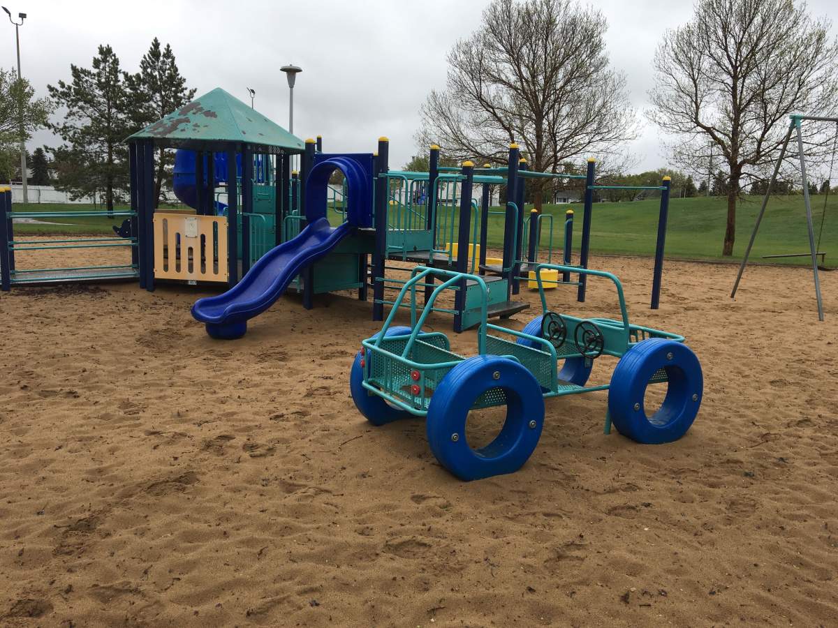 Edmonton playgrounds, like this one in the Duggan neighbourhood, reopened to the public on Friday, May 22, 2020.