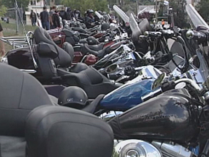 A line of motorbikes at a Sturgis North gathering. The B.C. Securities Commission said it is investigating possible violations of the Securities Act and a possible breach of a prior BCSC order.
