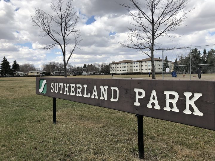 Sutherland Park in Saskatoon when there's a little less snow on the ground.