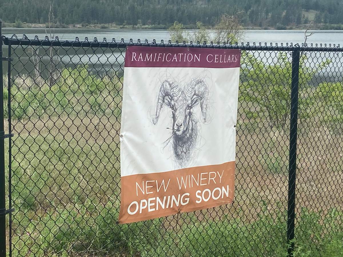 A sign at the property says a new winery, called Ramification Cellars, will open soon.