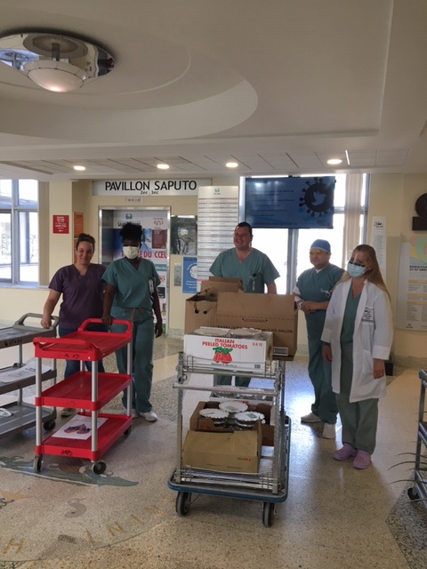 Meal delivery to Santa Cabrini Hospital