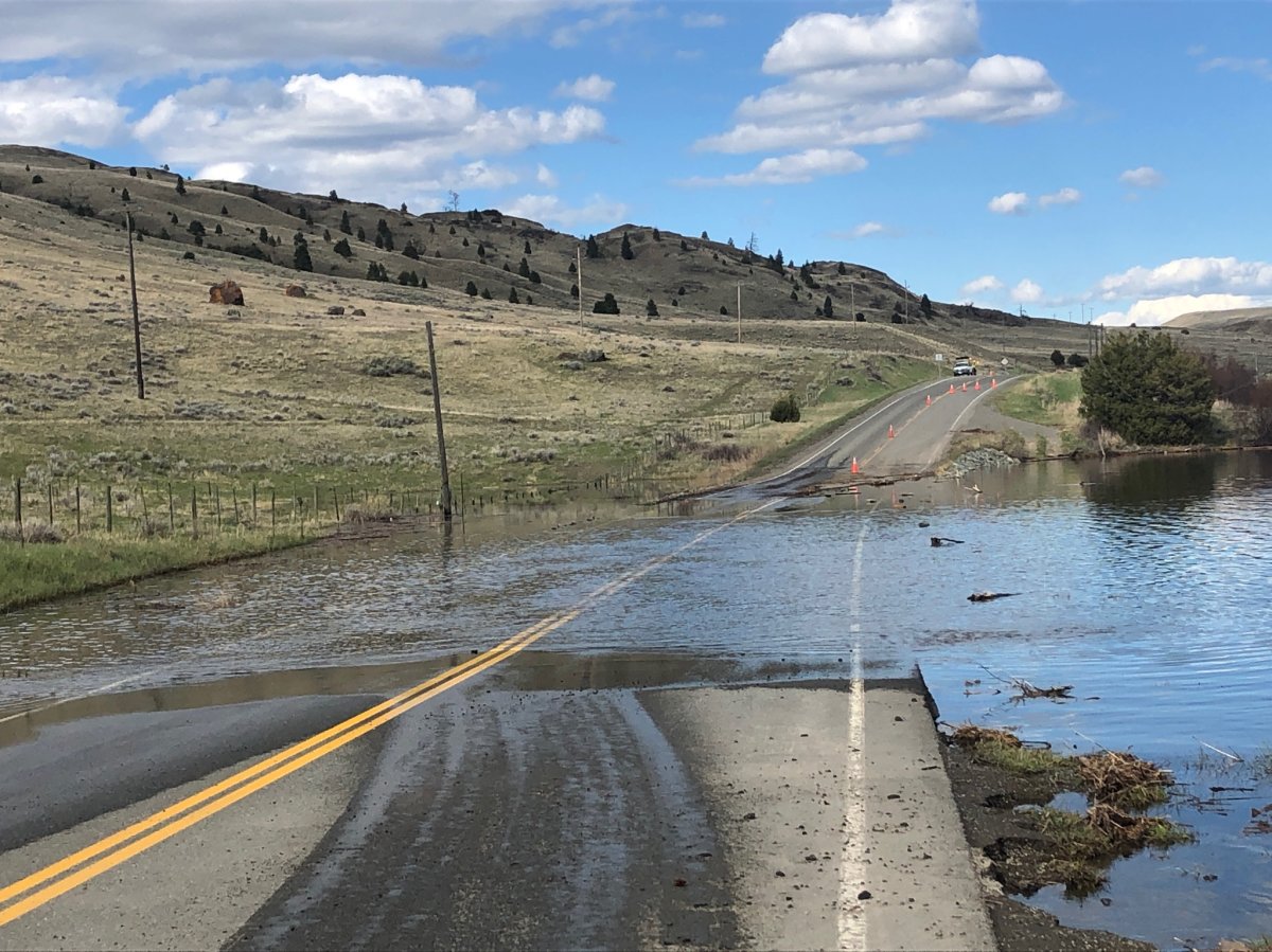 Flooding has closed Highway 5A between Merritt and Kamloops. 