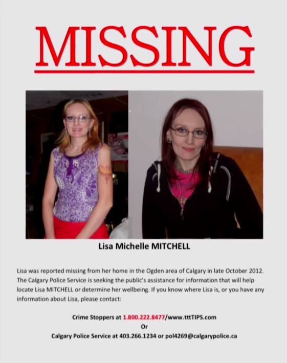 Lisa Mitchell missing poster.