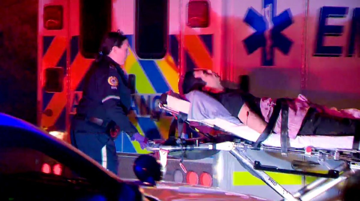 Matthew de Grood on a stretcher following the fatal stabbing of five people at a northwest Calgary house party in April 2014. de Grood was found not criminally responsible for the deaths.