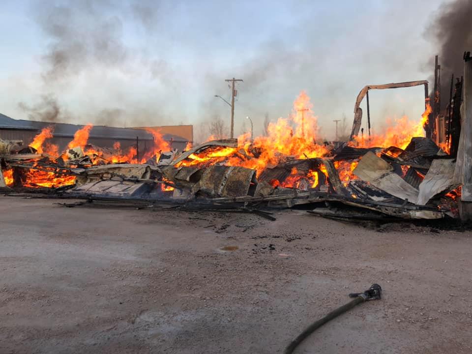 The aftermath of the fire.