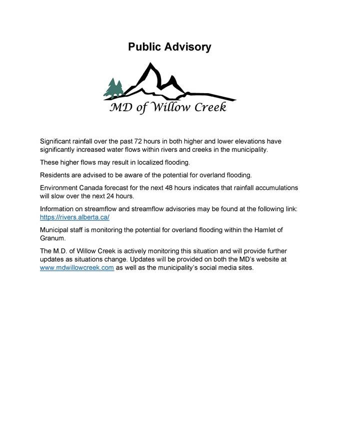 May rainfall causing some concern for overland flooding in southern Alberta - image