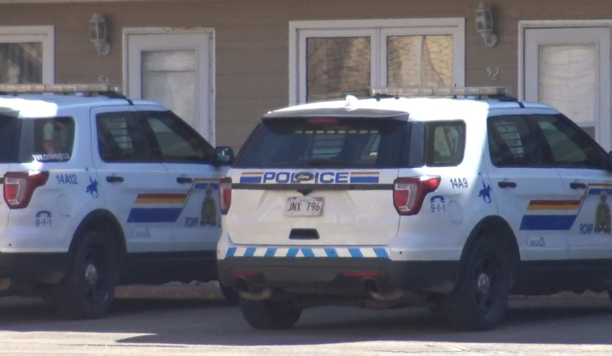 New Brunswick RCMP at the Thriftlodge Motel on Mountain Road on May 20, 2020. 