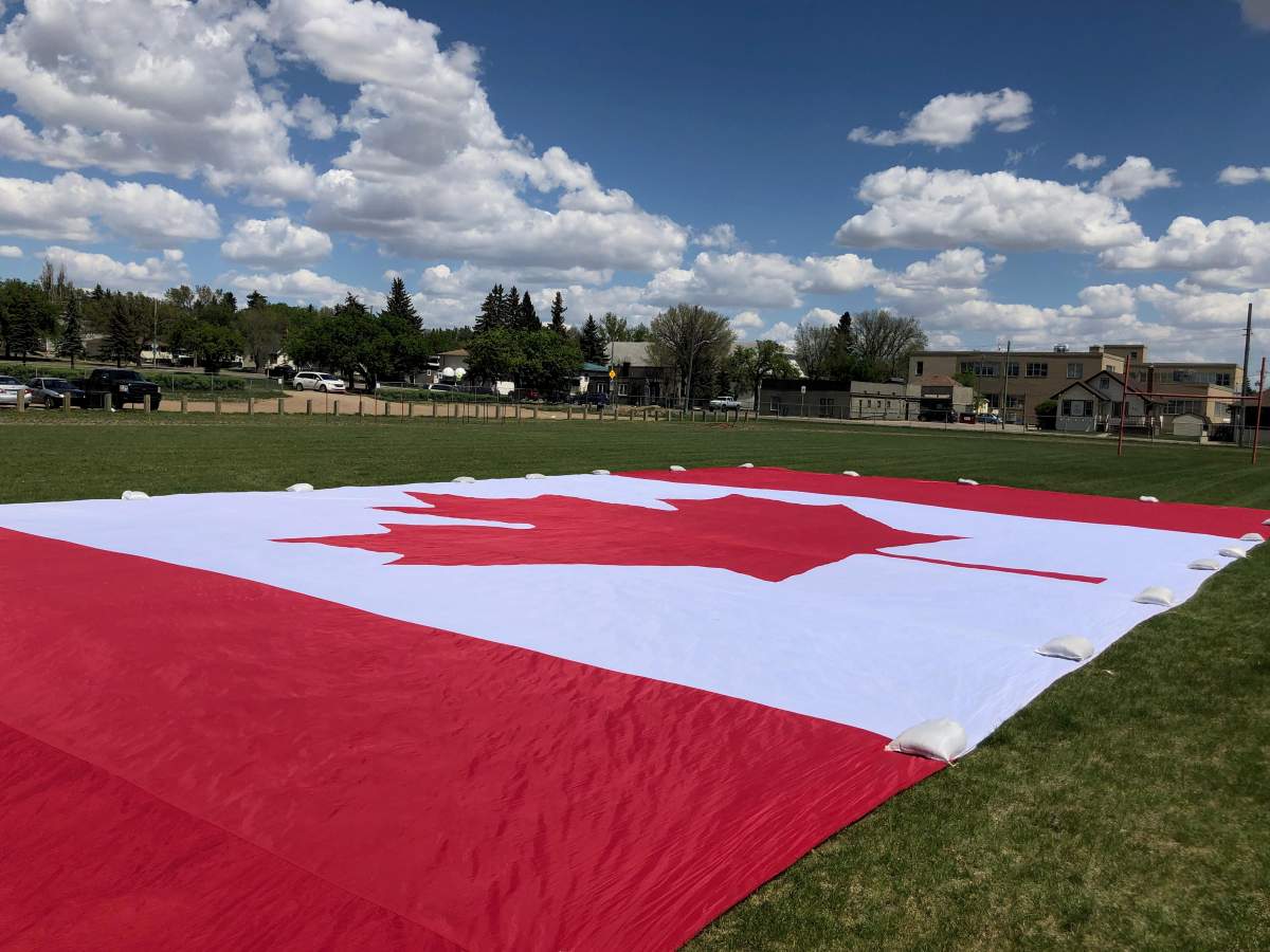The Canadian Flag at Central Collegiate in Moose Jaw.