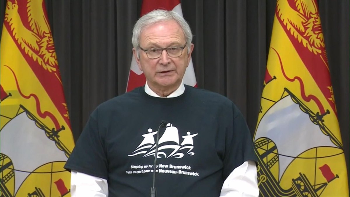 Premier Blaine Higgs speaks at the New Brunswick COVID-19 update on May 8, 2020. 