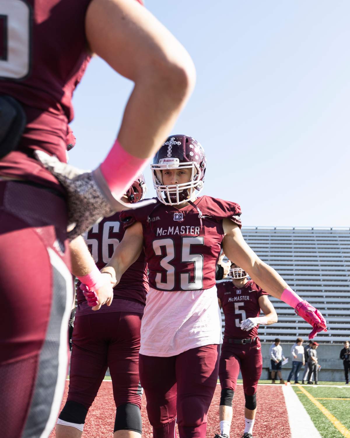 McMaster Marauders vs Waterloo Warriors on Oct. 19, 2019, at Ron Joyce Stadium in Hamilton, Ont. (Owen Mertens / McMaster Marauders)