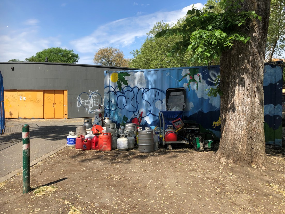 Oppenheimer Park on Monday, May 11, 2020, after campers have been cleared out.