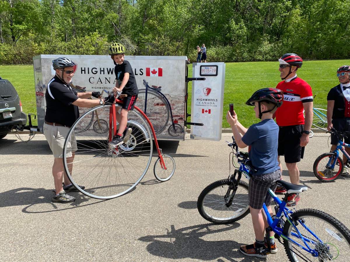 7-year-old Cole Game on a bike