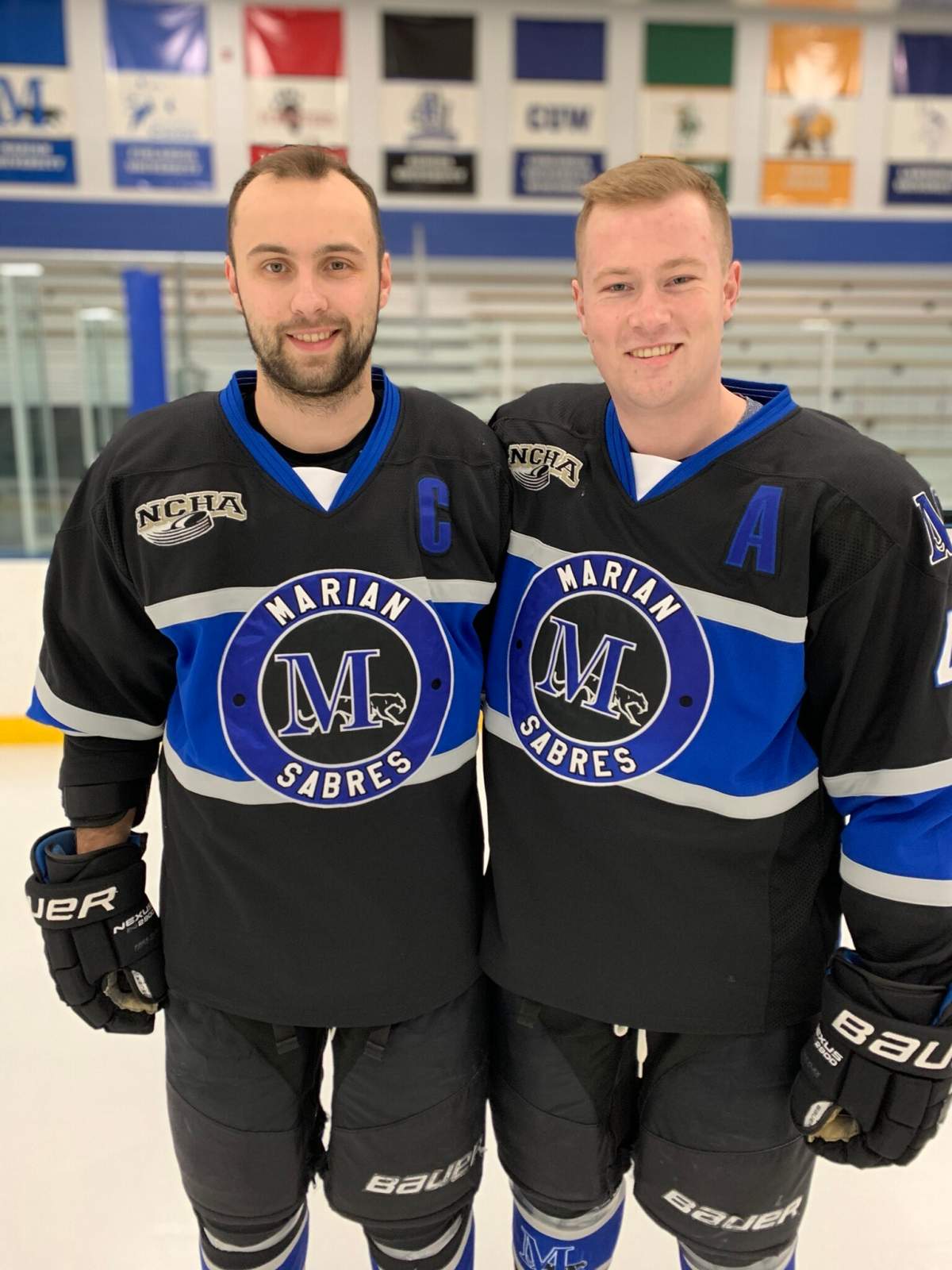 Brock with his roommate and team Captain Lawson