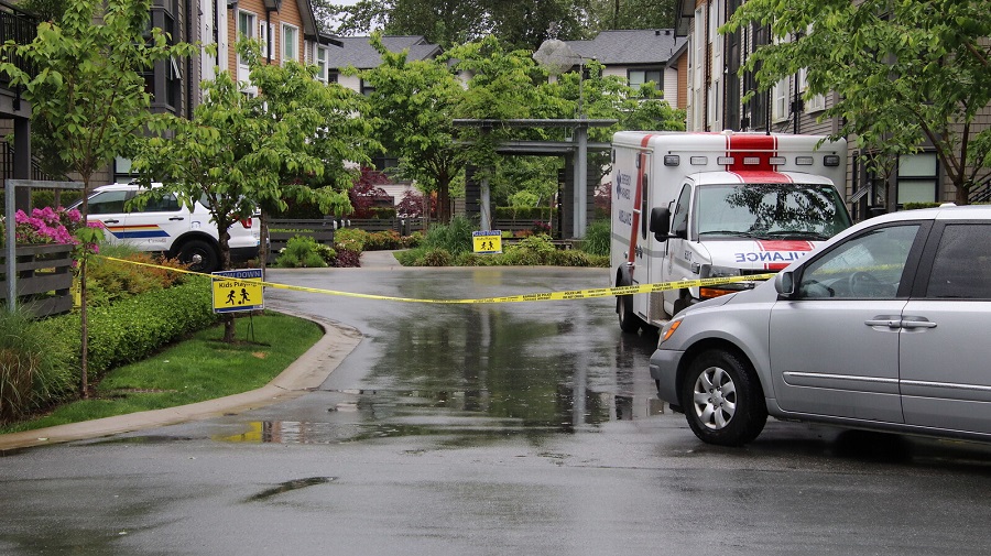Coquitlam RCMP are investigating after an infant was found, apparently abandoned, near a townhouse complex.
