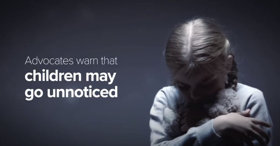 A screenshot from a new public service announcement from the BC Network of Child and Youth Advocacy Centres. 