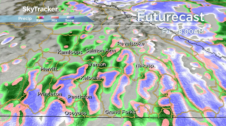 Okanagan weather: Mountain snow, valley rain to finish the week ...